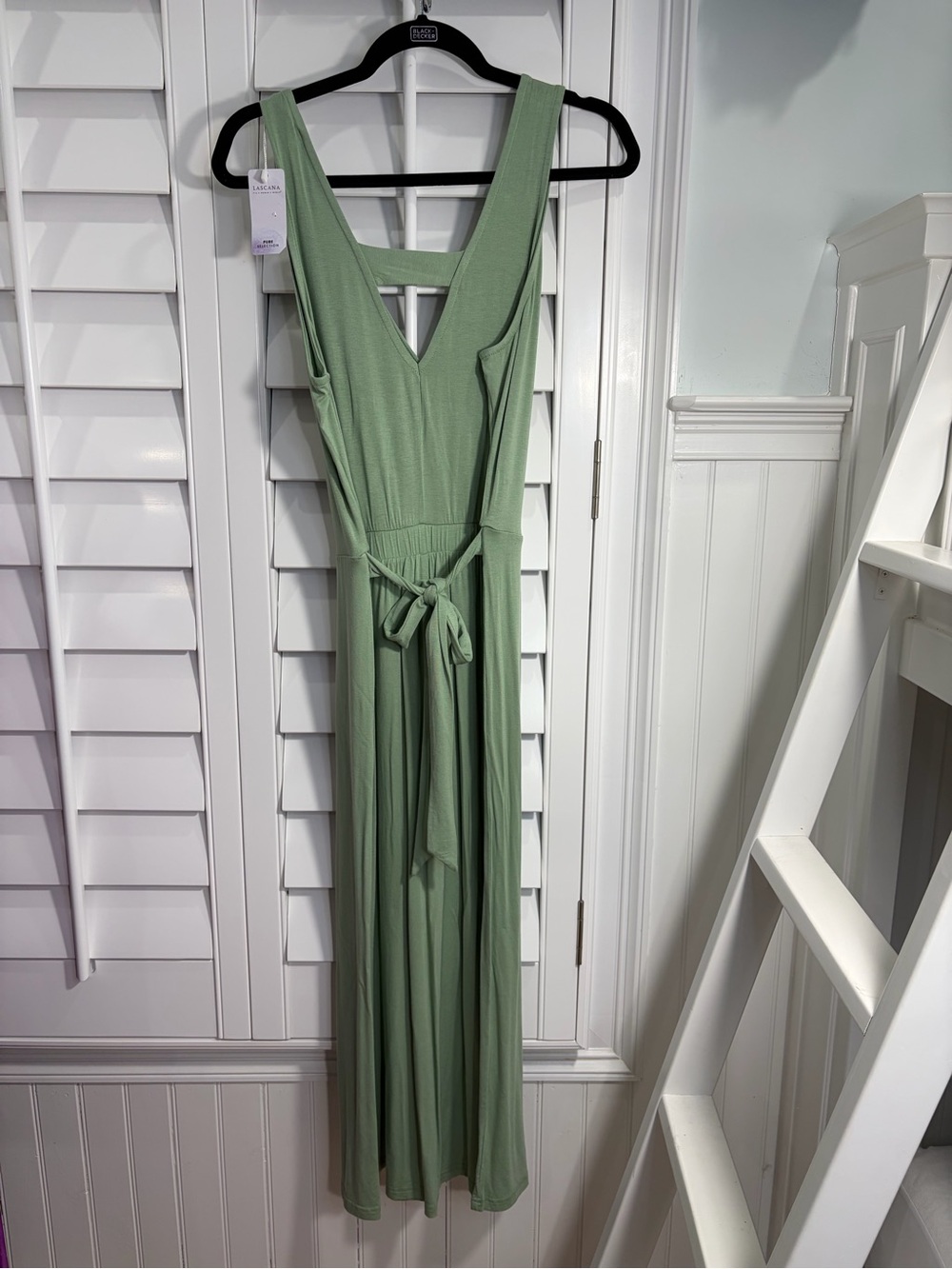 NWT Venus x Lascana Sage Green Sleeveless Tie-back Jumpsuit - Picture 6 of 15